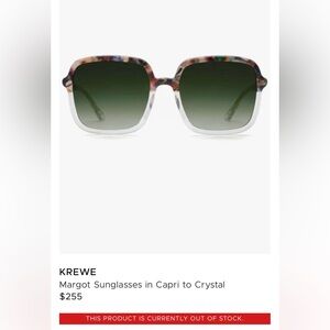 KREWE Margot Multicolor Acetate Square Sunglasses with Gradient Lenses